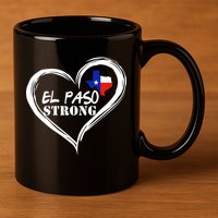 El Paso Strong Support Texas 11oz C Handle Ceramic Mug