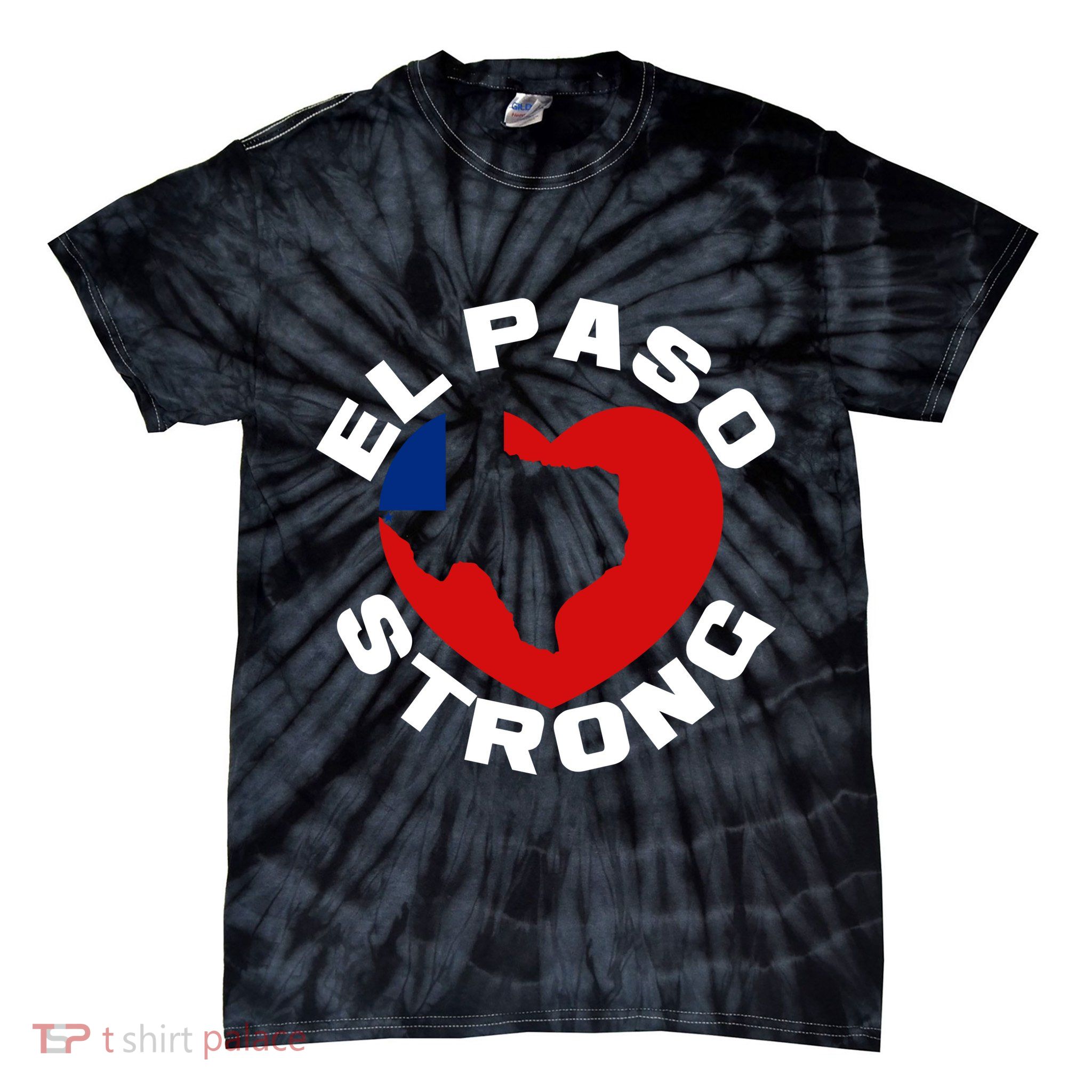 El Paso Strong Texas Heart Tie-Dye T-Shirt