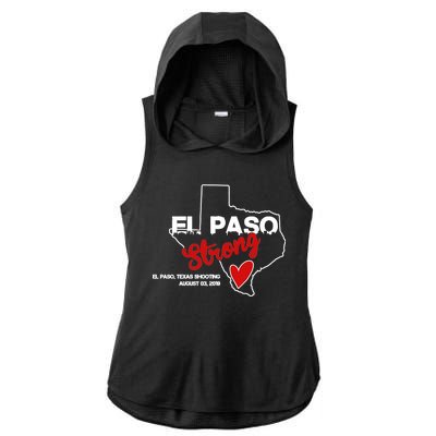 El Paso Strong Texas Shooting Ladies PosiCharge Tri-Blend Wicking Draft Hoodie Tank