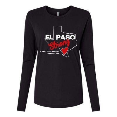 El Paso Strong Texas Shooting Womens Cotton Relaxed Long Sleeve T-Shirt