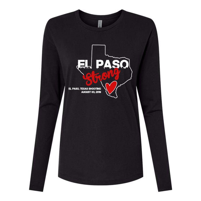 El Paso Strong Texas Shooting Womens Cotton Relaxed Long Sleeve T-Shirt