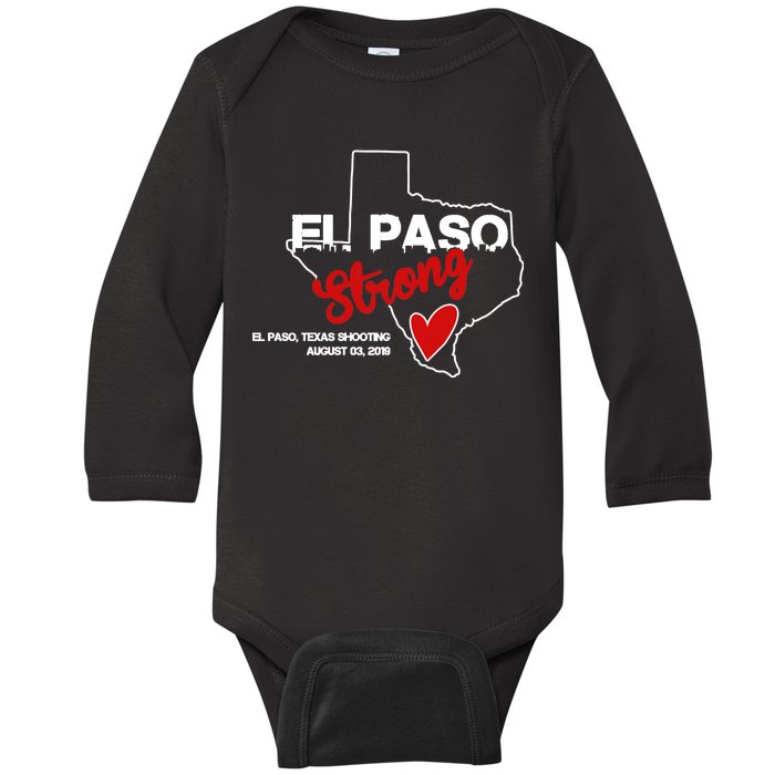 El Paso Strong Texas Shooting Baby Long Sleeve Bodysuit