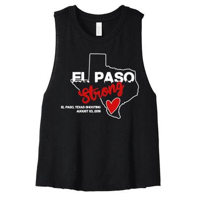 El Paso Strong Texas Shooting Women's Racerback Cropped Tank