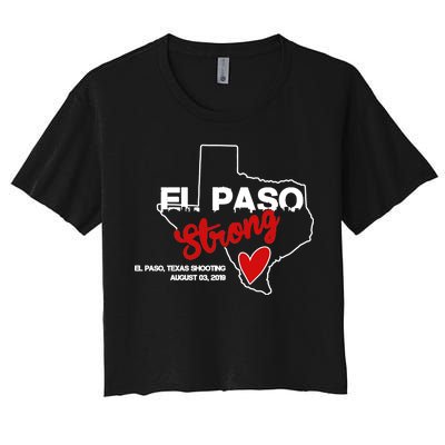 El Paso Strong Texas Shooting Women's Crop Top Tee