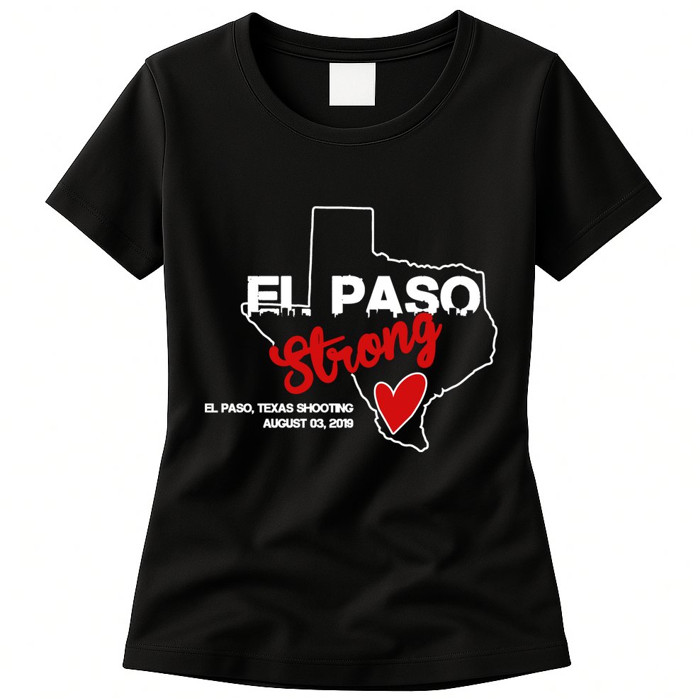 El Paso Strong Texas Shooting Womens T-Shirt