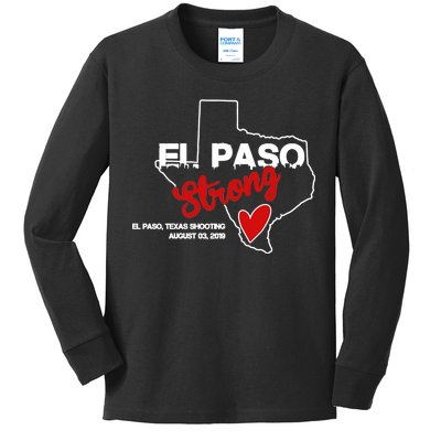 El Paso Strong Texas Shooting Kids Long Sleeve Shirt