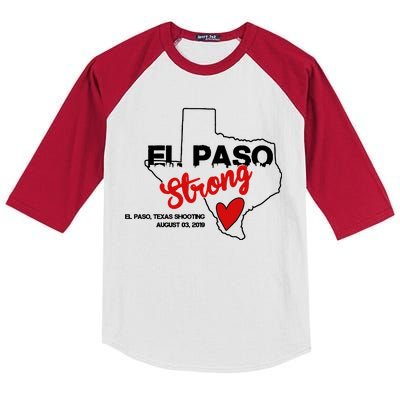 El Paso Strong Texas Shooting Kids Colorblock Raglan Jersey