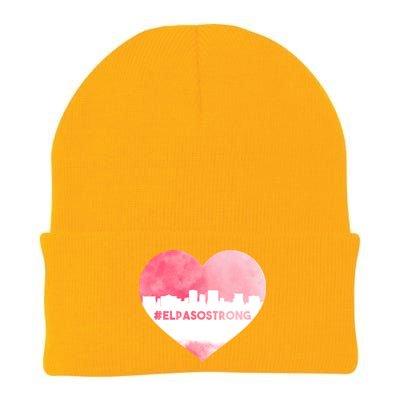 #El Paso Strong Texas Skyline Heart Knit Cap Winter Beanie