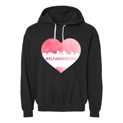 #El Paso Strong Texas Skyline Heart Garment-Dyed Fleece Hoodie