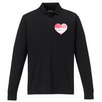 #El Paso Strong Texas Skyline Heart Performance Long Sleeve Polo