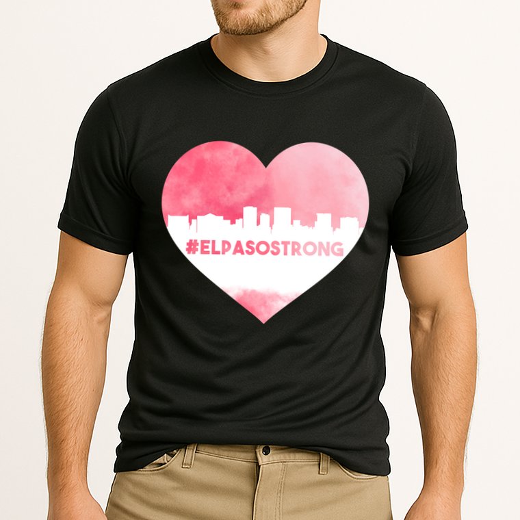 #El Paso Strong Texas Skyline Heart Cooling Performance Crew T-Shirt