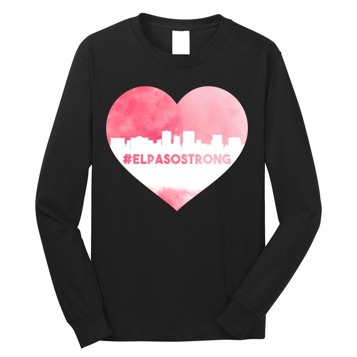 #El Paso Strong Texas Skyline Heart Long Sleeve Shirt