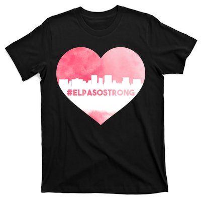 #El Paso Strong Texas Skyline Heart T-Shirt