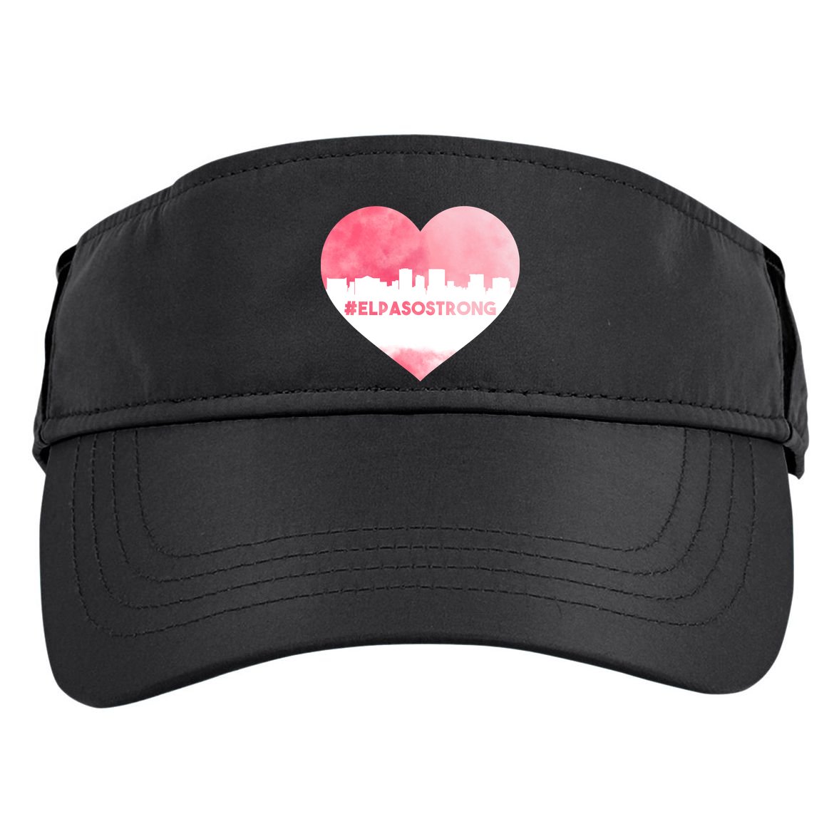 #El Paso Strong Texas Skyline Heart Adult Drive Performance Visor