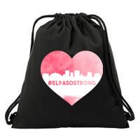 #El Paso Strong Texas Skyline Heart Drawstring Bag