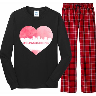 #El Paso Strong Texas Skyline Heart Long Sleeve Pajama Set