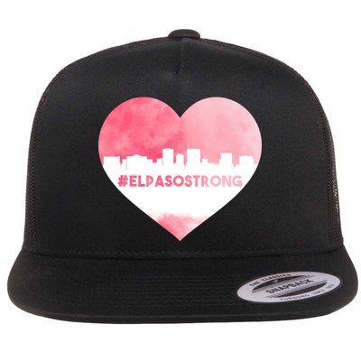 #El Paso Strong Texas Skyline Heart Flat Bill Trucker Hat