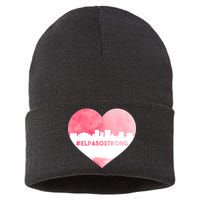 #El Paso Strong Texas Skyline Heart Sustainable Knit Beanie