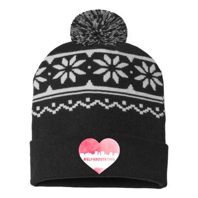 #El Paso Strong Texas Skyline Heart USA-Made Snowflake Beanie