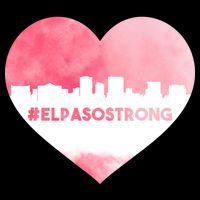 #El Paso Strong Texas Skyline Heart Baby Bodysuit