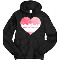 #El Paso Strong Texas Skyline Heart Tie Dye Hoodie