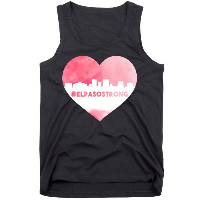 #El Paso Strong Texas Skyline Heart Tank Top