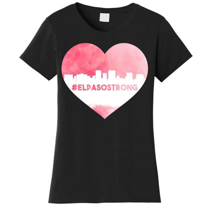 #El Paso Strong Texas Skyline Heart Women's T-Shirt