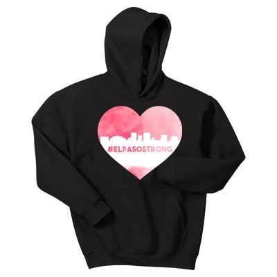 #El Paso Strong Texas Skyline Heart Kids Hoodie