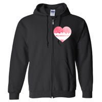 #El Paso Strong Texas Skyline Heart Full Zip Hoodie