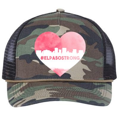 #El Paso Strong Texas Skyline Heart Retro Rope Trucker Hat Cap