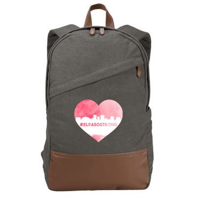 #El Paso Strong Texas Skyline Heart Cotton Canvas Backpack