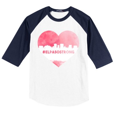 #El Paso Strong Texas Skyline Heart Baseball Sleeve Shirt