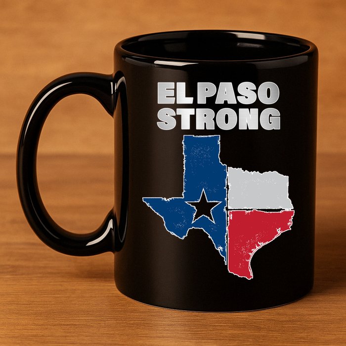 El Paso Strong Texas State 11oz C Handle Ceramic Mug