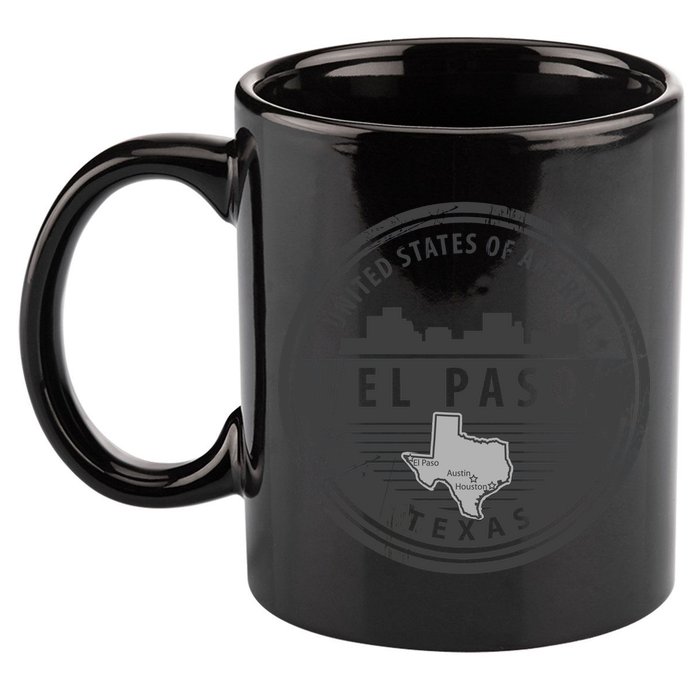 El Paso Texas 11oz C Handle Ceramic Mug