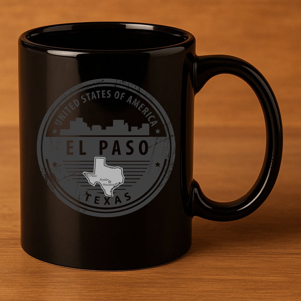 El Paso Texas 11oz C Handle Ceramic Mug
