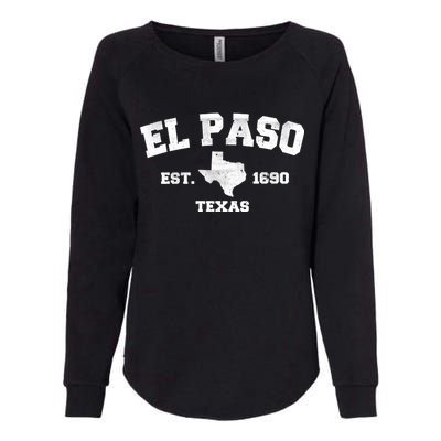 El Paso Texas Est. 1690 Vintage Womens California Wash Sweatshirt