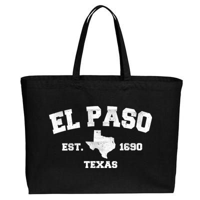 El Paso Texas Est. 1690 Vintage Cotton Canvas Jumbo Tote