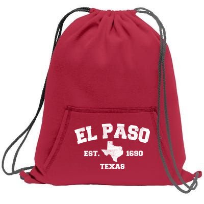 El Paso Texas Est. 1690 Vintage Sweatshirt Cinch Pack Bag