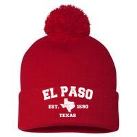 El Paso Texas Est. 1690 Vintage Pom Pom 12in Knit Beanie