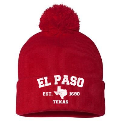 El Paso Texas Est. 1690 Vintage Pom Pom 12in Knit Beanie