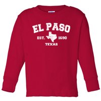 El Paso Texas Est. 1690 Vintage Toddler Long Sleeve Shirt