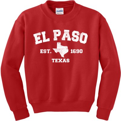 El Paso Texas Est. 1690 Vintage Kids Sweatshirt