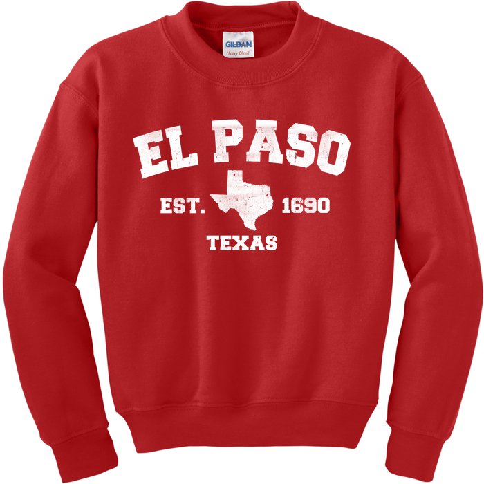 El Paso Texas Est. 1690 Vintage Kids Sweatshirt