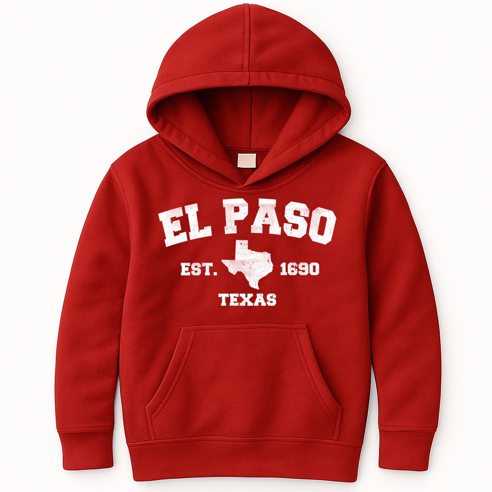 El Paso Texas Est. 1690 Vintage Kids Hoodie