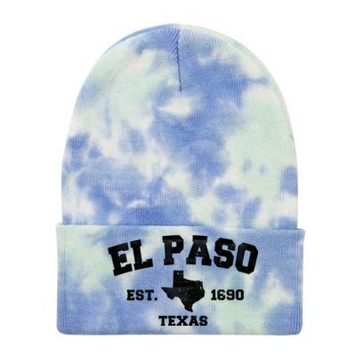 El Paso Texas Est. 1690 Vintage Tie Dye 12in Knit Beanie