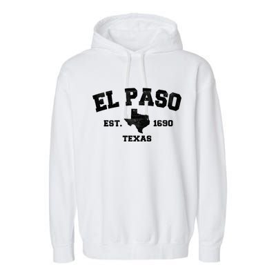 El Paso Texas Est. 1690 Vintage Garment-Dyed Fleece Hoodie