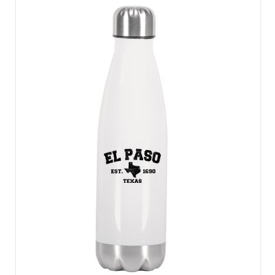 El Paso Texas Est. 1690 Vintage Stainless Steel Insulated Water Bottle