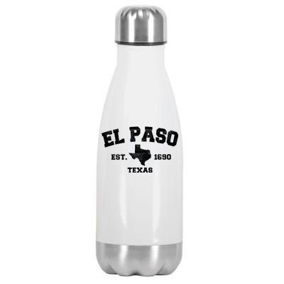 El Paso Texas Est. 1690 Vintage Stainless Steel Insulated Water Bottle