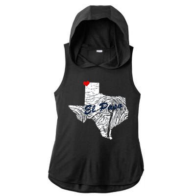 El Paso Texas State Ladies PosiCharge Tri-Blend Wicking Draft Hoodie Tank