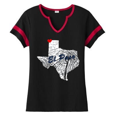 El Paso Texas State Ladies Halftime Notch Neck Tee